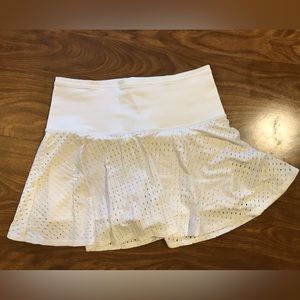 White skort for tennis or golf.